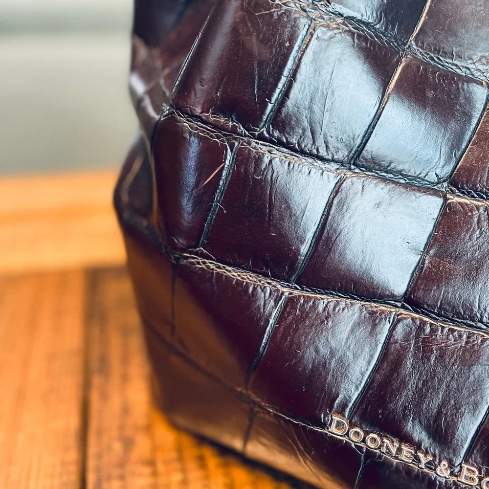 Dooney & Bourke Black Croc-Embossed Tote - Picture 12 of 14